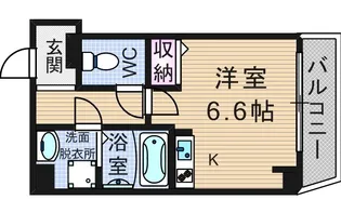 サンロール難波南【5階】の間取り