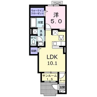 レインボーシャトー【1階】の間取り