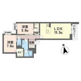 Le ciel高林【3階】の間取り