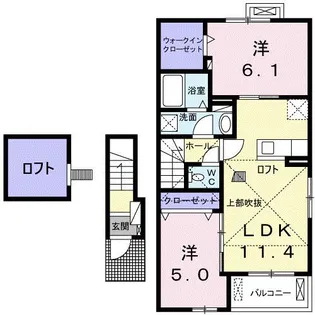 アクアビサイド コンフォルトI【2階】の間取り