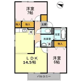 エセルディハイツA棟【2階】の間取り