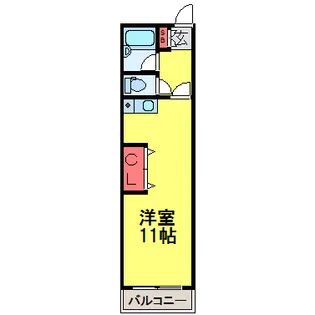 メゾンラハイナII【2階】の間取り