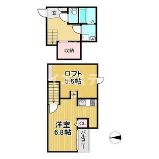 ADC麦島I【2階】の間取り