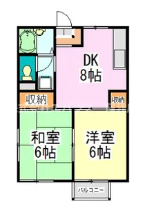ハイツ青葉の森【2階】の間取り
