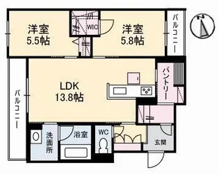 フローラ【1階】の間取り