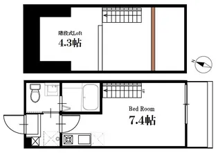 ハーミットクラブハウスモンシュー【1階】の間取り