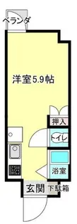 メゾンエステルナ西千葉【5階】の間取り