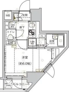 ハーモニーレジデンス御茶ノ水【7階】の間取り