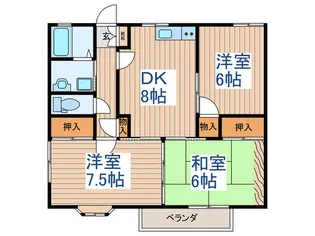 ボンエルフ【2階】の間取り