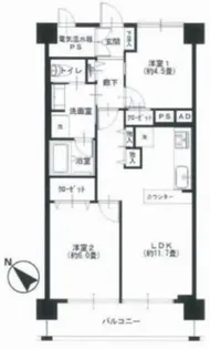 第2鷺沼グリーンヒル【4階】の間取り