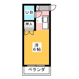ニッシンハイツ万代【2階】の間取り