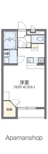 レオパレスアクシス【2階】の間取り