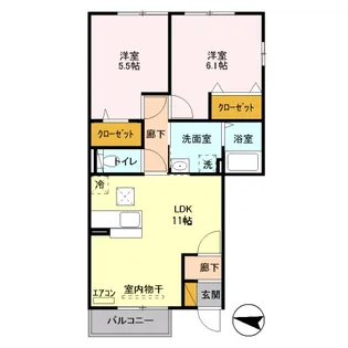 アメニティーハウス II【2階】の間取り