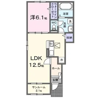 ルポール ジェルメ【1階】の間取り