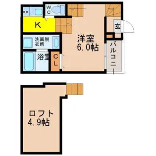 ウィンクルム新瑞橋【2階】の間取り
