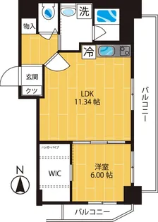 ルコワン【5階】の間取り