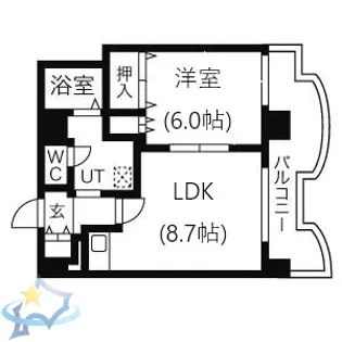 札幌ビオス館【8階】の間取り