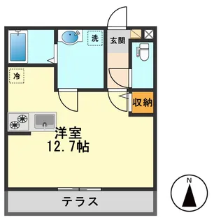 カーサ江戸川【1階】の間取り