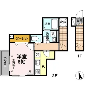 K-ハイム溝の口【2階】の間取り