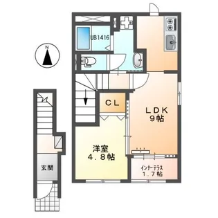 シェルル・スターテラス鷲津(仮)【2階】の間取り