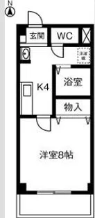 ブローニュ神山【2階】の間取り