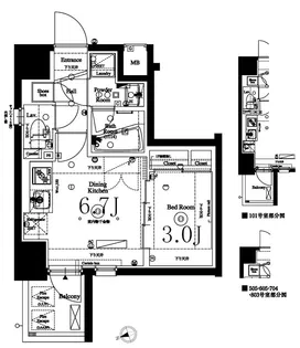アークマーク梅屋敷アジールコート【5階】の間取り