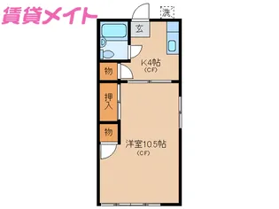 レジデンスつつみがうら【1階】の間取り