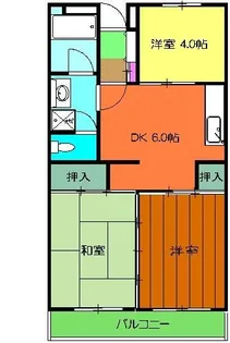 市川クローバーハイツ吉野【3階】の間取り