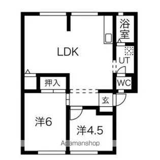 シャン・ヴィラージュ【1階】の間取り
