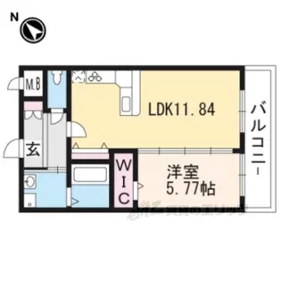 北山モノムジカ【3階】の間取り
