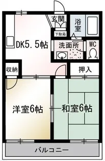 グレープハイムB棟【2階】の間取り