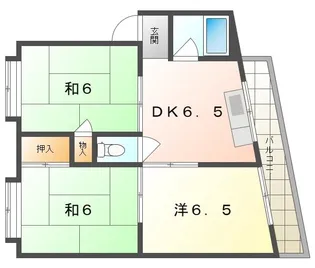 アドバンス香里【4階】の間取り