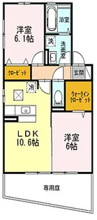 クリスタルメゾン【1階】の間取り