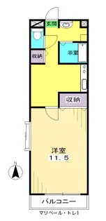 マリベールトレI【2階】の間取り