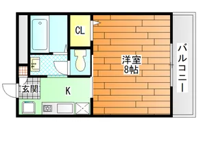 ヴィラ・ソレイユB棟【2階】の間取り