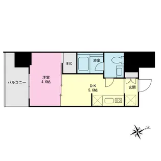 1DKの間取り画像