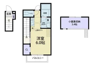 Riverain III (リバレイン)【2階】の間取り