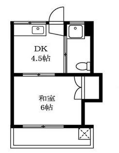 北川ハイツ【4階】の間取り