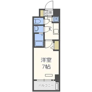 レジュールアッシュ難波MINAMIII【6階】の間取り