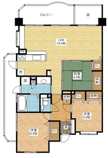 JGM ヴェルデヒルズ本原【11階】の間取り