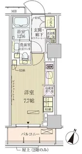 パークアクシス赤坂見附【7階】の間取り