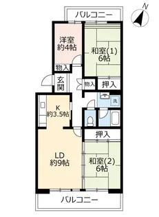 UR鈴の宮【5階】の間取り