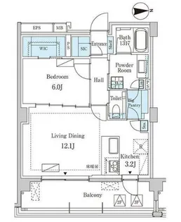 グランドゥールプレミアム代々木大山【3階】の間取り