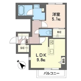 西大宮 ベース【3階】の間取り