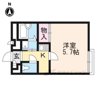 レオパレスフリューゲル【1階】の間取り