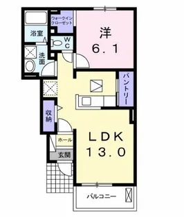 テラス 白石坂【1階】の間取り