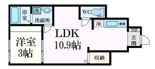 Pablo戸坂B棟【1階】の間取り