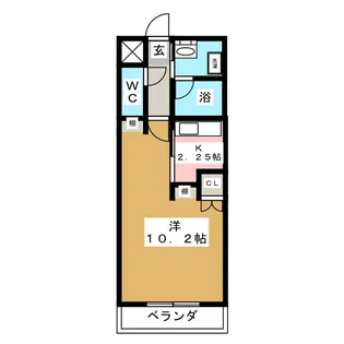 ロンディーヌI長町【1階】の間取り