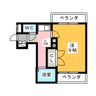 ノーボベルクール【3階】の間取り