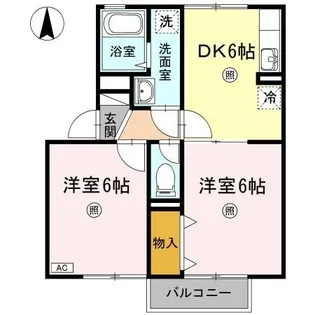 岡山県岡山市東区富士見町1【アパート】の間取り